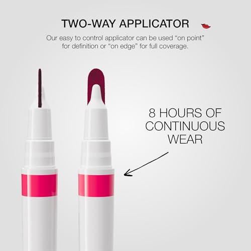 stila Calligraphy Lip Stain Long-Lasting Tint, Moisturizing, Transfer-Proof, Lightweight, Sheer Buildable Color, Fades to a Natural Wash of Colors