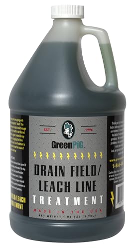 GREEN PIG Drain Field Cleaner, Septic Safe Drain Clog Remover, Treatment for Quickly Clearing Leach Field System Clogs, Back-Ups, and Foul Odors in Septic Tank Systems