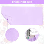 Nail Art Table Mat,Foldable Nail Arm Rest Pad for Nails,Soft Microfiber PU Leather Nail Mat for Table,Waterproof Manicure Pad,Nail Table Pad for Nail Technician Salon Home-Purple