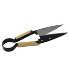Abustle pig Single Bow Sheep Shears, Heavy Duty 6.1-Inch Carbon Steel Blade, 12.5-Inch Long Hand Shears for Sheep, Alpaca, Goat, Rabbit, Horse & Dog, Farm Grooming Scissors (Black)