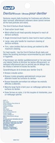 Oral-B Denture Brush Dual Head - each, Pack of 4