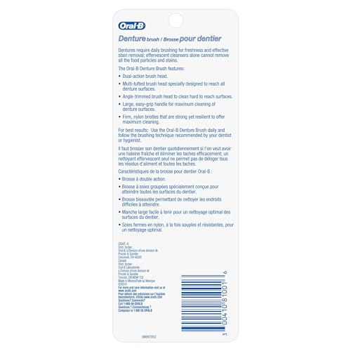 Oral-B Denture Brush Dual Head - each, Pack of 3