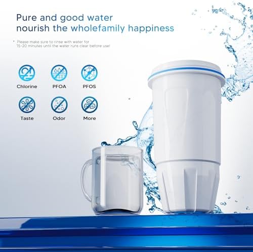 BOGDA 4 Pack Water Filter Replacement Zero, 5-Stage Compatible with Zero Pitcher and Dispenser, Fit for Zero Filter Water Replacement Filters and ZR-001 ZR-017 ZR-004