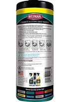 Weiman Granite Cleaner and Polish - 30 Wipes - For Granite Marble Soapstone Quartz Quartzite Slate Limestone Corian Laminate Tile Countertop and More (Pack of 1), Package May Vary