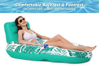 Jasonwell Inflatable Pool Float Adult - Pool Floaties Lounger Floats Raft Floating Chair Water Floaties for Swimming Pool Lake Lounge Float with Cup Holders Beach Pool Party Toys for Adults