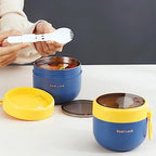 Overnight Oat Containers with Lids and Reusable Plastic Spoons,17oz Portable Stainless Steel Yogurt Breakfast On The Go Cups, Cups for Cereal,Milk and fruit Salad Storage Container 3pcs (3)