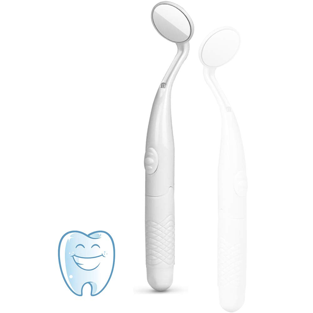 ffresiss Dental Mirror with Light,Teeth Inspection LED Anti-Fog Mouth Mirror,Dentist Oral Care Tool