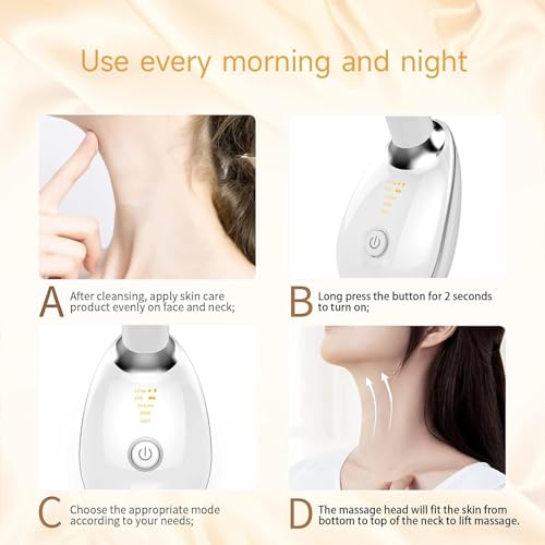 7-in-1 Led Facial Sculptor Shell-Shaped Designfor Face and Neck Care in Glossy White Color（1PC） (White)