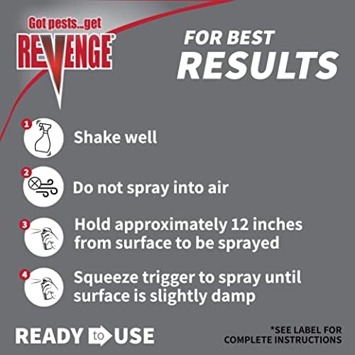 REVENGE Termite & Carpenter Ant Killer, 128 oz Ready-to-Use Spray, Long Lasting Formula for Indoors and Outdoors Kills on Contact