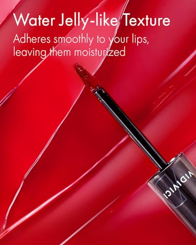 VIDIVICI Millennial Tint Glit - Transfer Proof Moisture Korean Lip Tint with Long-Lasting Color, Lightweight Water Jelly Texture, Hydrating & Smudge-Free Lip Stain, 0.13oz (07 BEST BUD)