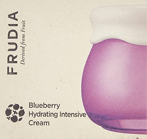 FRUDIA Blueberry Hydrating Intensive Face Cream, Vegan Korean Face Moisturizer w/69% Blueberry Extract, Panthenol & WS BS Care EX for Dry Skin (1.94 fl oz)