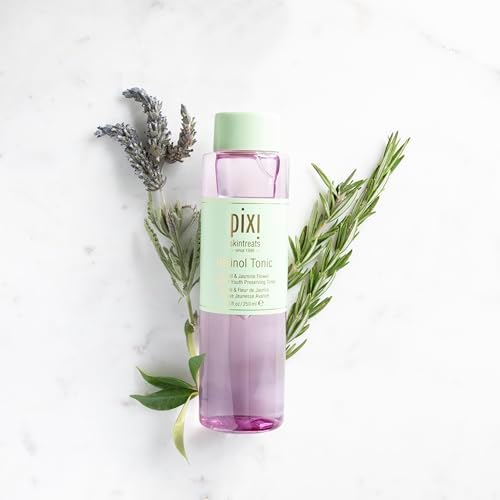 Pixi Retinol Tonic to-Go, Smoothing & Firming Toning, Enhanced with Peptides to Boost Collagen Production, Alcohol-Free Daily Rejuvenating Toner On The Go, 60 Pads