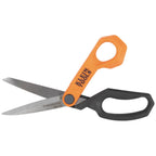 Klein Tools B2110 Heavy Duty Scissors, Multipurpose Offset Utility Shears for Cutting Cardboard, Leather, Carpet and More, Stainless Steel, 10-Inch
