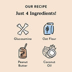 Bocce's Bakery Hip Daily Support Treats for Dogs, Wheat-Free Dog Treats, Made with Real Ingredients, Baked in The USA, Supports Joint Health, All-Natural Peanut Butter Biscuits, 12 oz