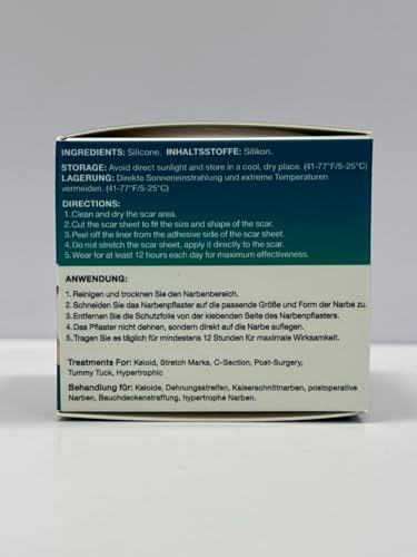 Silicone Scar Sheets, Silicone Scar Tape(1.6"x 120" Roll-300CM), Silicone Tape for Scars, Scar Tape for Surgical Scars, Silicone Scar Strips for C-Section, Tummy Tuck, Keloid, and Surgical Scars