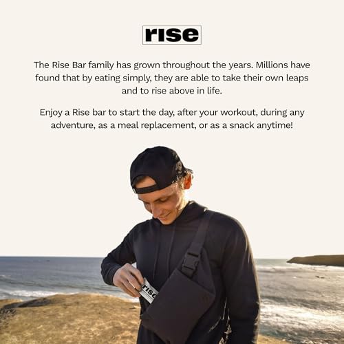 Rise Whey Protein Bars - Honey Cinnamon | Breakfast Bar & Protein Snack 18g Protein 4g Fiber Just 5 Whole Food Ingredients Gluten-Free Soy Free