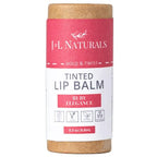J&L Naturals Tinted Lip Balm | Vegan & Cruelty Free Lip Stain | Zero Waste Makeup | Plastic-Free, Hydrating & Moisturizing Lip Tint | Made in US (Single (1-Pack), Ruby Elegance)