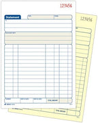 Tops Adams Statement Book, 2-Part Carbonless, White/Canary, 5-9/16 x 8-7/16 Inches, 50 Sets, 3/Pack (DC5812-3)