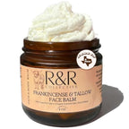 Handmade Tallow Face Moisturizer- 100% Grass Fed Beef Tallow for Skin Care- Handmade Whipped Frankincense and Tallow Balm- Sensitive & Dry Skin, Eczema, Psoriasis- 2 FL. oz. (Frankincense Face)