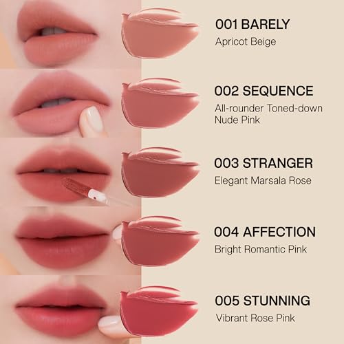 Objet Lip Stain (Unique Paint Tube Design) – Velvet Matte Tint, Long-Lasting Waterproof Lipstick, Hydrating Korean Makeup, Red & Rose Gloss, K-Beauty Tinted Lipstain (02 SEQUENCE)