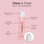 MCoBeauty 2-in-1 Glow & Treat Lip Oil, Berry, Hydrating Tint for Luscious Lips, Vegan, Cruelty Free Cosmetics
