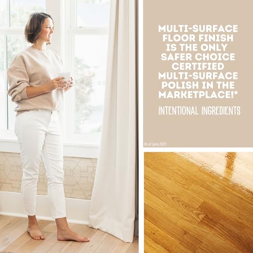 Quick Shine Multi-Surface Floor Finish-Polish 64oz-4pk | Safer Choice, No PFAS, pH Neutral Clean Shine Technology | Squirt & Spread | For Wood, Laminate, LVP, LVT, Tile & Stone | Made in USA
