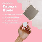 Papaya Reusable Paper Towels 4-Pack - 4 Sheets + 2 Hooks, Quick Drying, No Odor, 1 Sheet Replaces 17 Rolls, Washable Kitchen Cloth, Sustainable Dish Sponge, Eco Friendly Gift (Oat Milk Latte)