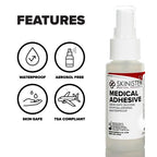 Skinister Medical Adhesive Remover for Skin | Wig, Ostomy, Tape, and Bandage Adhesive Remover | Silicone-Based, Hypoallergenic, Sting-Free | 4oz Spray