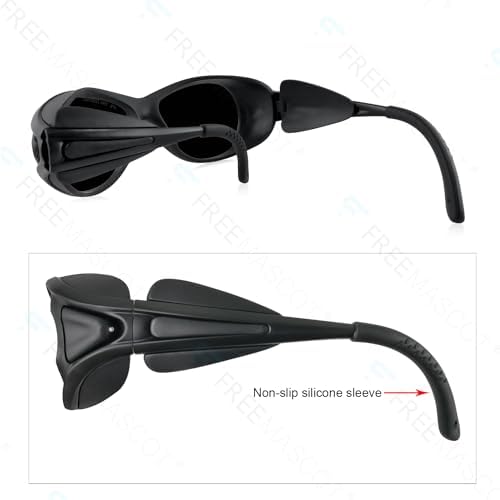 FreeMascot Red Light Therapy Glasses, Laser Safety Glasses IPL 200-2000nm, Eyes Protection for Tanning Goggles and Red Light Therapy