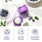 FRUDIA Blueberry Hydrating Face Cream, Vegan Korean Face Moisturizer w/77% Blueberry Extract, Panthenol & Fruit Seed Oils for Dry Skin (1.94 fl oz)