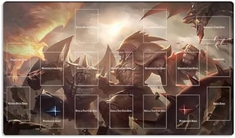 New Playmat Exodia VS 3 Gods TCG CCG Trading Card Game Mat Pad with Zones + Free Bag (ZD039-184-A)