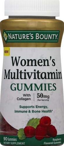 Nature's Bounty Women Multivitamin Gummies, Vitamin Supplements for Adults, General Health, Supports Immune and Bone Health, Mixed Berry and Raspberry Flavored, 90 Gummies (Pack of 3)