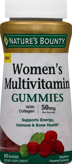 Nature's Bounty Women Multivitamin Gummies, Vitamin Supplements for Adults, General Health, Supports Immune and Bone Health, Mixed Berry and Raspberry Flavored, 90 Gummies (Pack of 3)