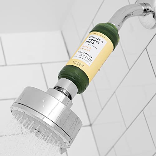 VOESH Vitamin C Shower Filter, Shower Aromatherapy, Water Purifier, Water Softener, Vegan Probiotics, Spa Shower Head, Water Filter, Shower Self-Care