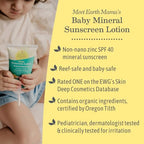 Earth Mama Baby Face Mineral Sunscreen Stick & Lotion Set, SPF 40 | Reef Safe, Non-Nano Zinc, Contains Organic Cocoa Butter, Shea Butter, Aloe & Calendula | Babies, Kids & Family