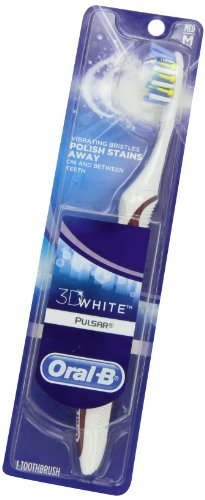 Oral-B Pulsar Whitening Battery Toothbrush, Medium, 1 Count (Pack of 2)