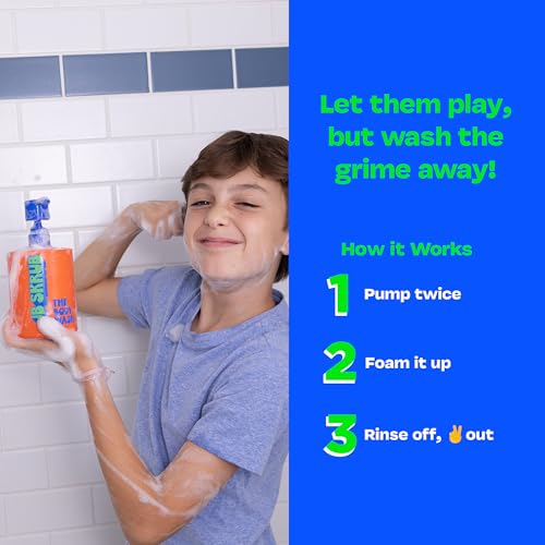 The Body Wash for Kids, Tween & Teen Boys with Foaming Action & Natural Citrus Scent - No Harsh Ingredients Boys Body Wash - Conquer Adolescent Funk with Confidence - 14 Oz.