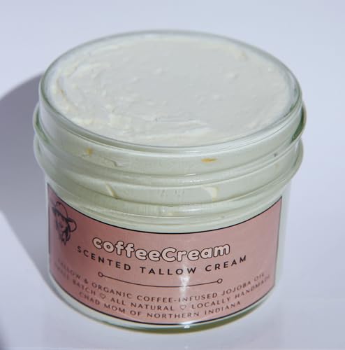 Coffee-Scented Whipped Tallow Cream, coffeeCream by Chad Mom featuring Coffea Arabica Oil & Organic Jojoba Oil, 3oz