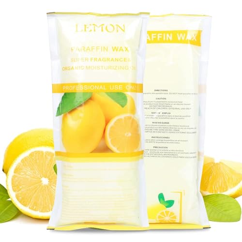 Toyar Paraffin Wax Refills, 12 Pack Lemon Scented Paraffin Wax Beads Blocks for Paraffin Bath, Paraffin Wax Machine Refills for Hand Feet Dry Skin,Rrelieves muscle fatigue, Hydration and nourish