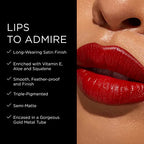 BESAME Fairest Red Lipstick 1937 Movie Princess-Replica Vintage Shade, Subdued Cool, Rich Apple Red Long-Lasting Lip Color, With Moisturizing Vitamin E, Satin Finish, Blot for Lip Stain