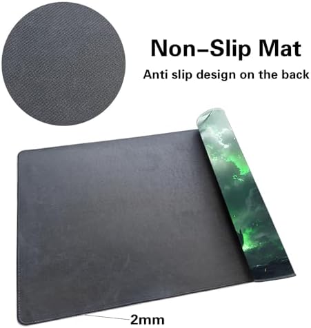 Premium Board Game 24x14in TCG Playmat Compatible for OCG CCG RPG MTG Play Mats,Mousepad Desk Mat (040322-Green Dragon)