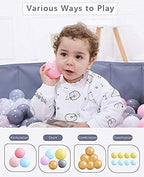 MoonxHome Ball Pit Balls for Toddlers, BPA Free Crush Proof Plastic Toy Balls for Ball Pit, Children's Pool Water Toys, Macaron Ocean Balls for Play Tent 2.15 Inch Pack of 100…