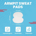 Armpit Sweat Pads for Under Arms - Extra Comfort, For Hyperhidrosis, for Men and Women, Not Visible, Disposable Underarm Dress Shields/Guards, Enhanced Anti Sweat Protection