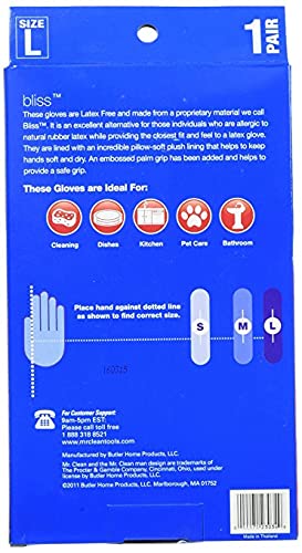 Mr. Clean Bliss Premium Latex-Free Gloves, Large 1 pr (Pack of 4)