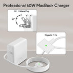 Mac Book Pro Charger - 60W T-Tip Magnetic Charger Power Adapter, Compatible with Mac Book Air/Pro 13-Inch Retina Display(After 2012)