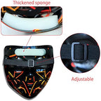 Poptrend Halloween Mask LED Light up Mask Scary mask for Festival Cosplay Halloween Costume Masquerade Parties,Carnival,Gift (Red+Blue)