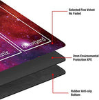 MTG Playmat for Magic The Gathering Play Mat, Stitched Playing Mat with Tube Case for MTG Card Game Playing (Purple Starry)