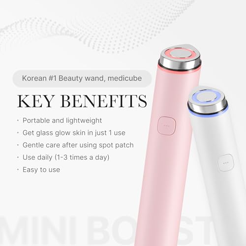 medicube Mini Booster Pro Pink | Affordable At-Home Facial Skin Care Tool for Beginners - Portable Glow Booster for Glass Skin, Boosting Skin Care Absorption, Skin care for teens, Korean Skin Care