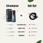 Polar Hair Dye Shampoo, Polar Hair Care Hair Dye Shampoo, Haircare Instant Dye Shampoo, Natural Hair Color Shampoo for Gray Hair Coverage, Suitable for Women & Men (Black)