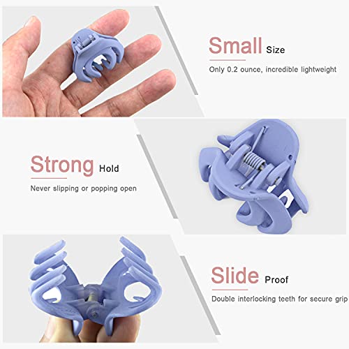 Small Hair Clips for Women Girls Kids, Tiny Hair Claw Clips for Thin/Medium Thick Hair, 1.5 Inch Mini Jaw Clips Matte Octopus Clip Nonslip Spider with Gift Box (Pack of 10 Colors)